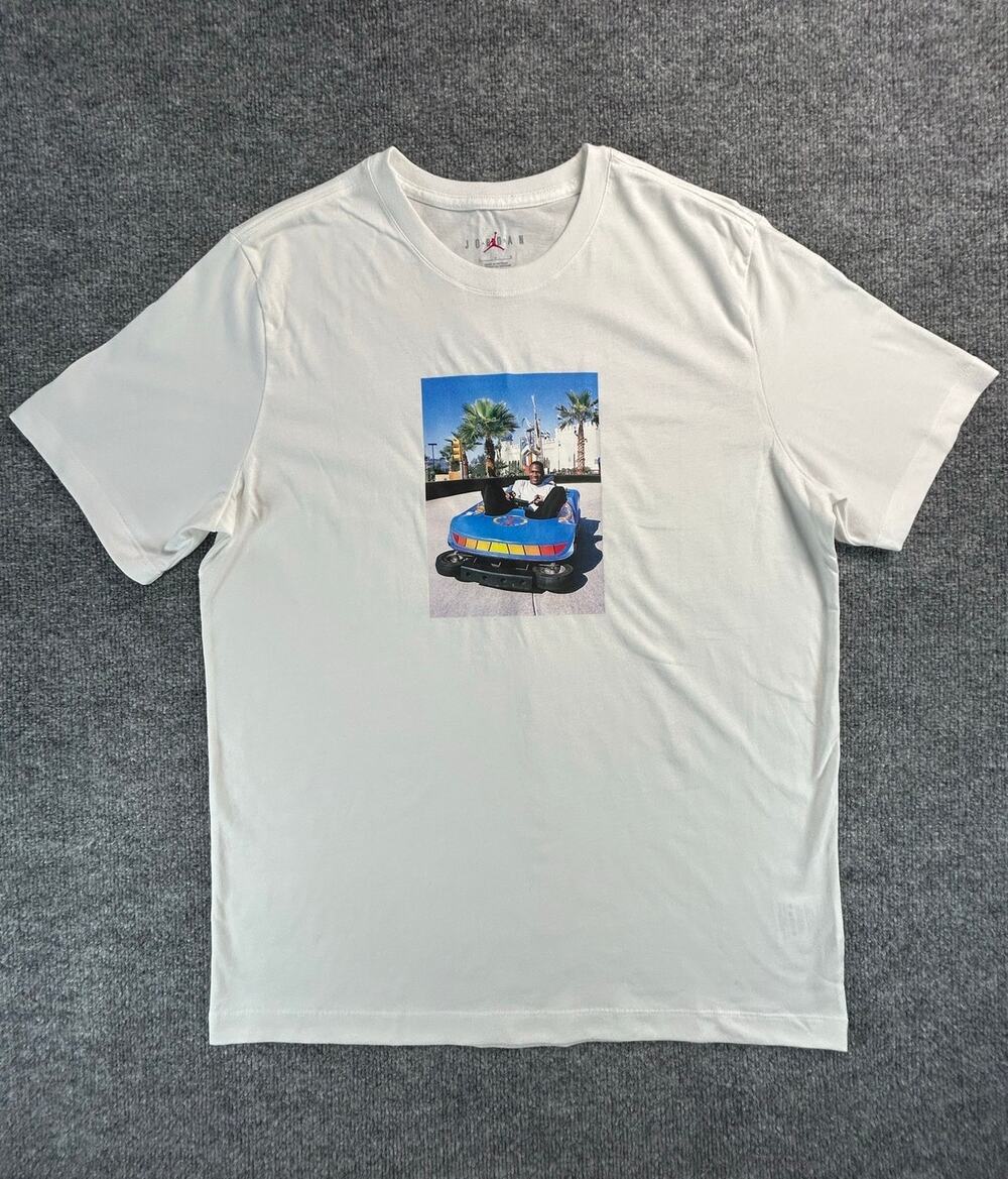 Jordan Brand Bumper Car Graphic T Shirt Men's Large White Michael Jordan
